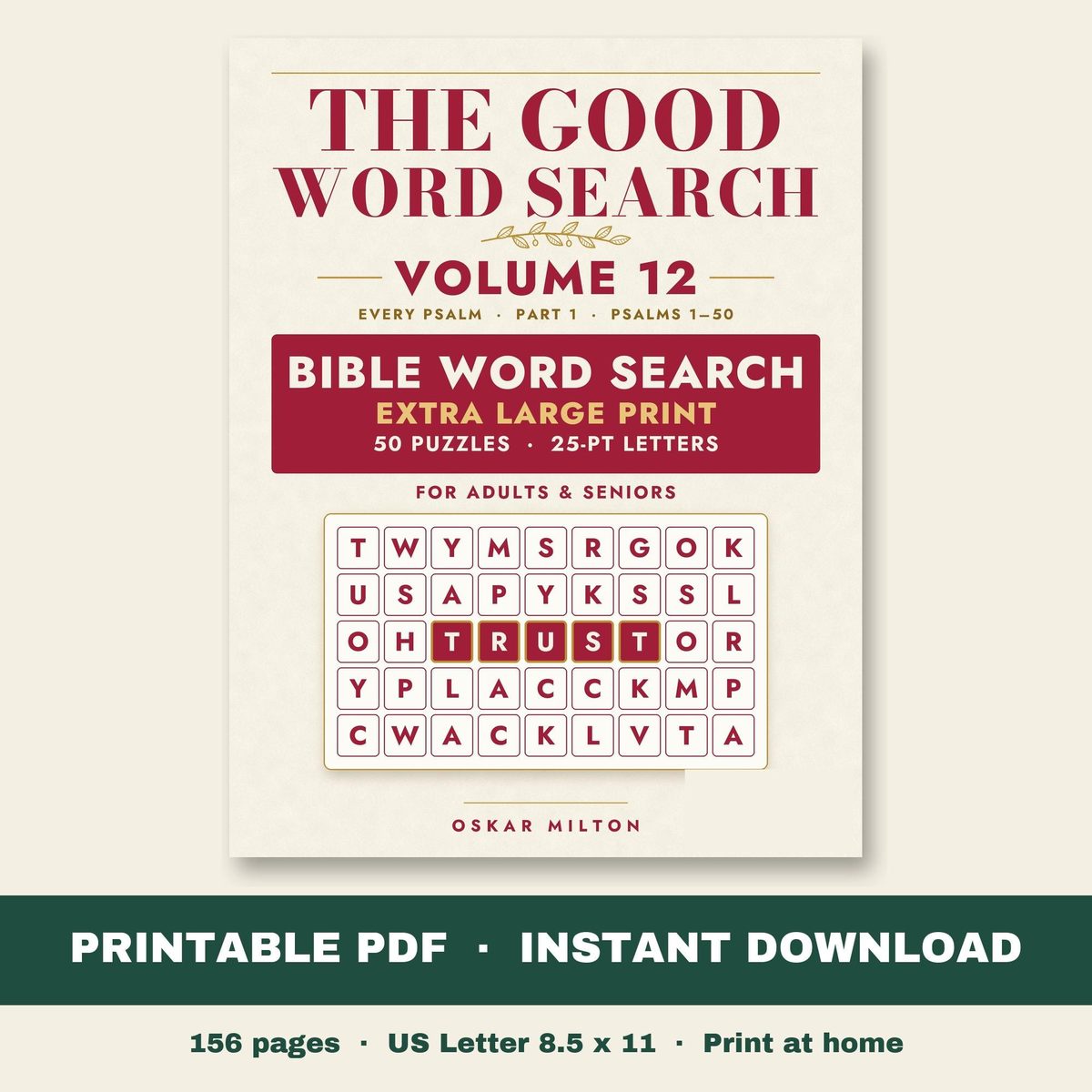 The Good Word Search, Volume 12: Every Psalm, Part 1, PDF, cover