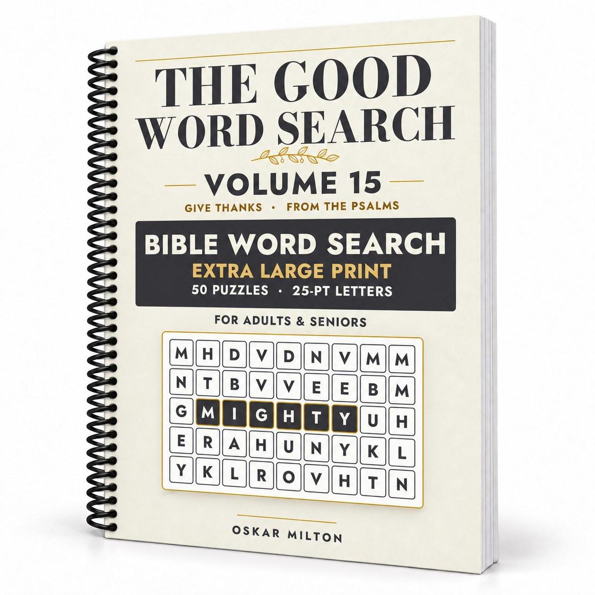 The Good Word Search, Volume 15: Give Thanks, spiral-bound, cover