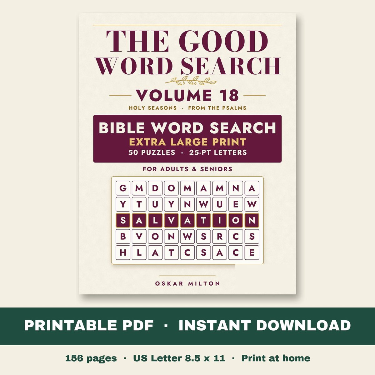 The Good Word Search, Volume 18: Holy Seasons, PDF, cover