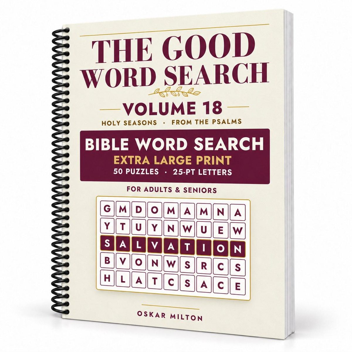 The Good Word Search, Volume 18: Holy Seasons, spiral-bound, cover