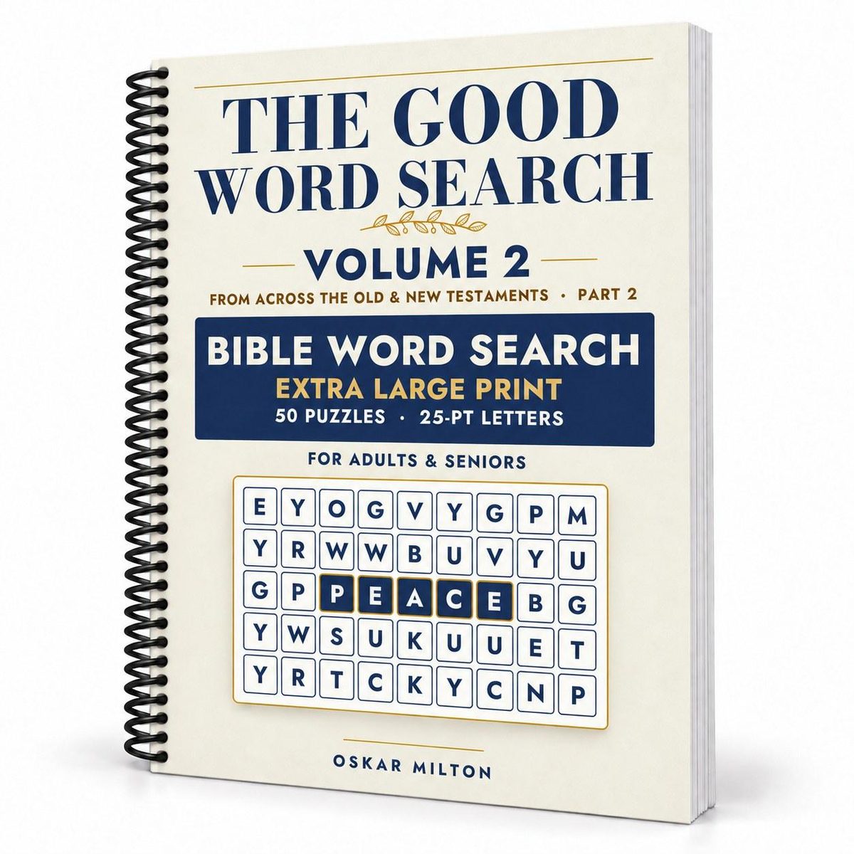 The Good Word Search, Volume 2: Across the Bible, spiral-bound, cover