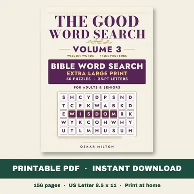The Good Word Search, Volume 3: Wisdom Words, PDF