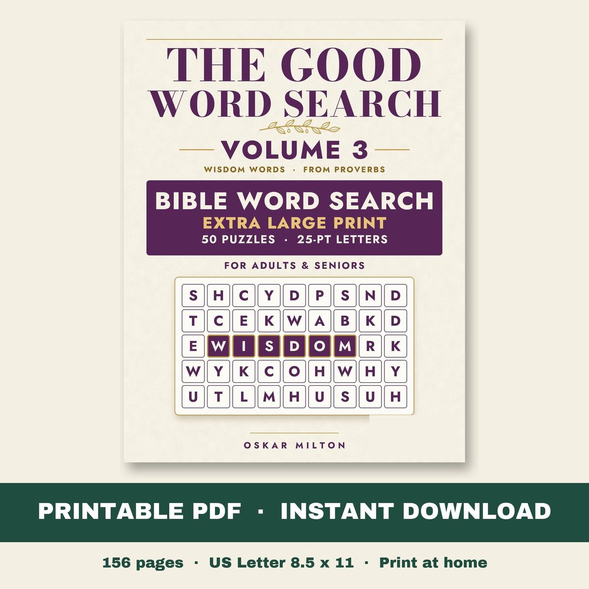 The Good Word Search, Volume 3: Wisdom Words, PDF, cover