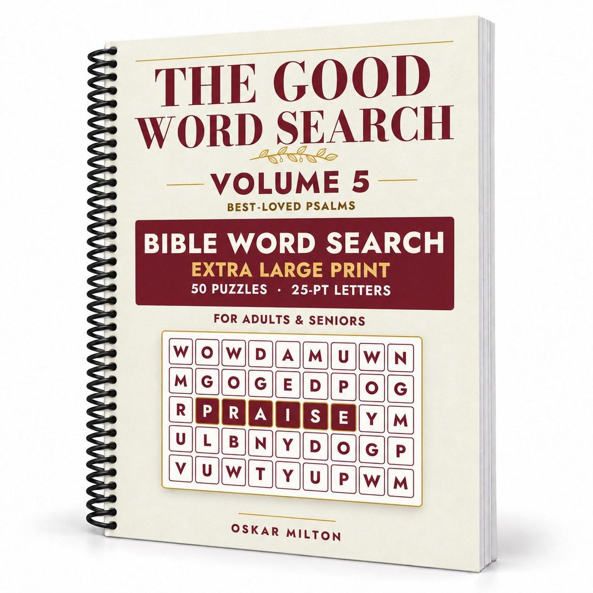 The Good Word Search, Volume 5: Best-Loved Psalms, spiral-bound, cover