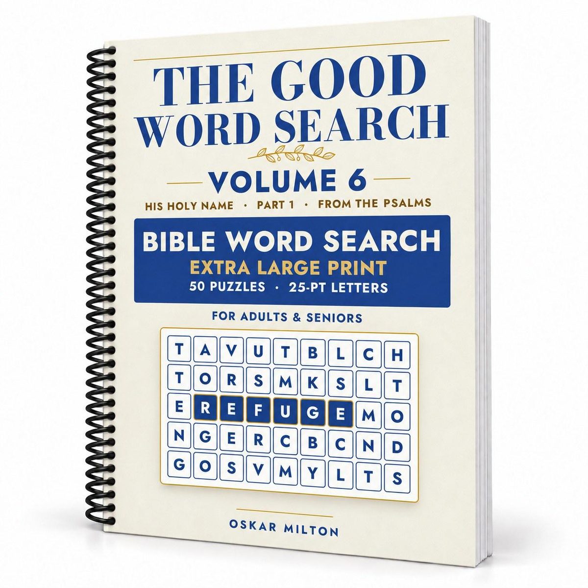 The Good Word Search, Volume 6: His Holy Name, Part 1, spiral-bound, cover