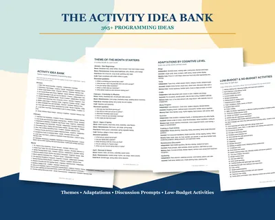 Activity Ideas for Seniors PDF, 365+ Programming Prompts for Memory Care