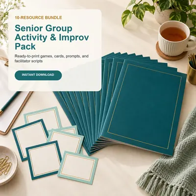 Senior Activity Program Bundle, 10 Printable Group Kits for Activity Directors